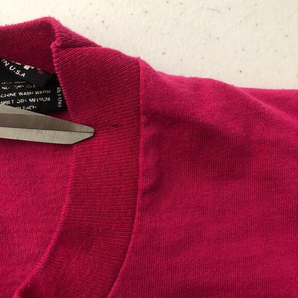 American VINTAGE Screen Stars Best MEDIUM SINGLE STITCH Pink 1985 Tee Shirt - Picture 8 of 9